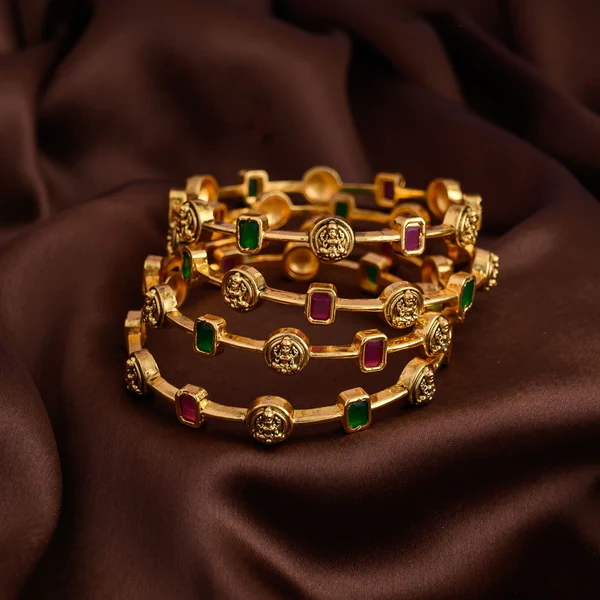 Lakshmi Coin Block Bangles